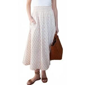 NEW MAREA louisa midi skirt in tinsel dandelion